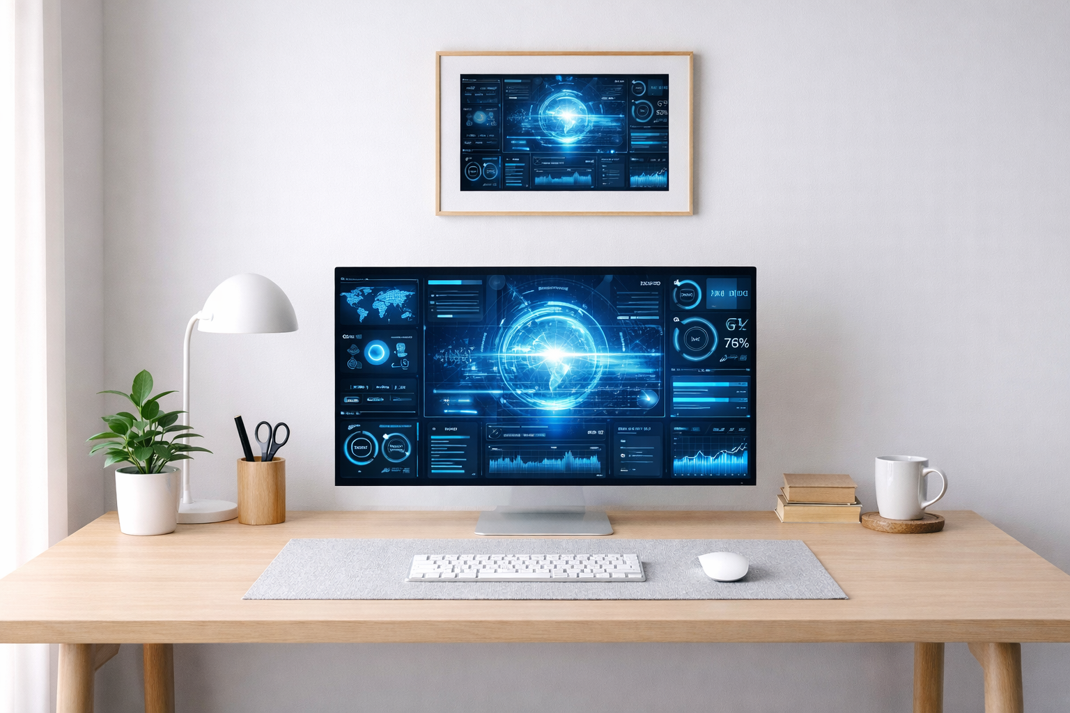 futuristic dashboard interface